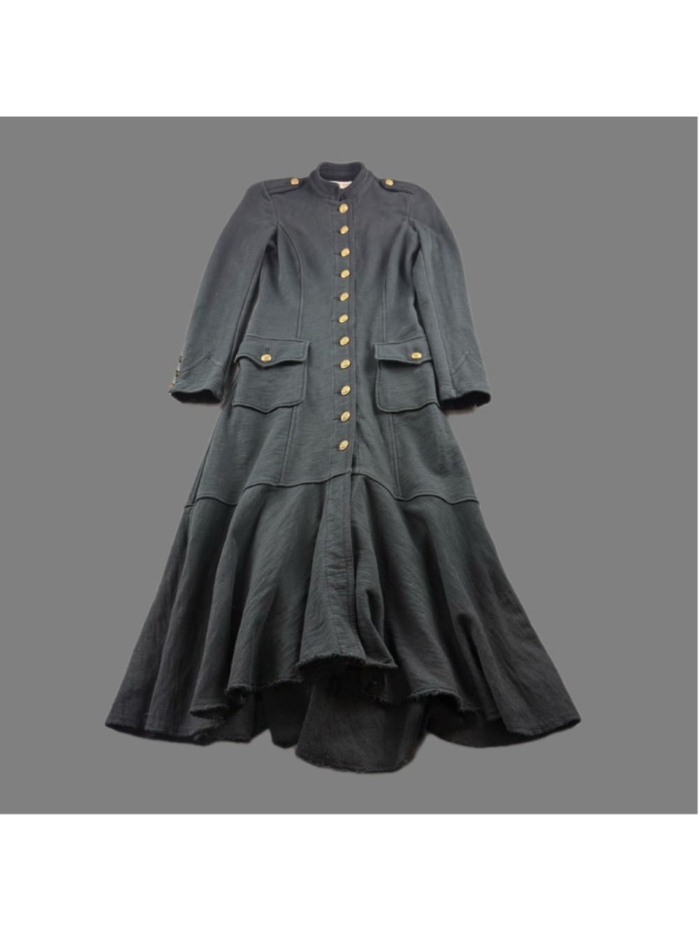 Ralph Lauren Denim & Supply Military Maxi Coat Dress Women M Gold Button Gothic - Picture 9 of 14
